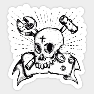 Tribute to the mechanical saint Sticker